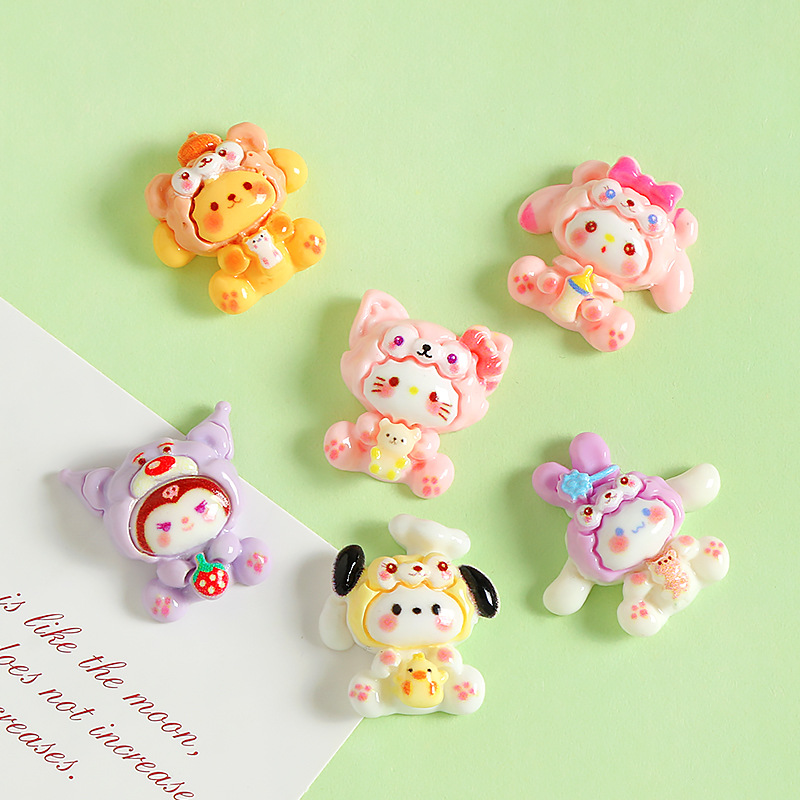 Resin Art Phone Case - 18/20PCS Cute Cartoon Animals Cream Gel