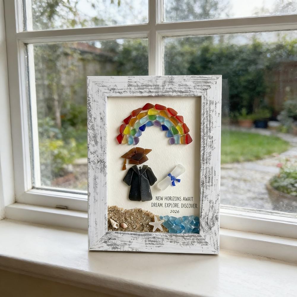 Resin Art Class - Rustic White Wooden Frame Art Handmade