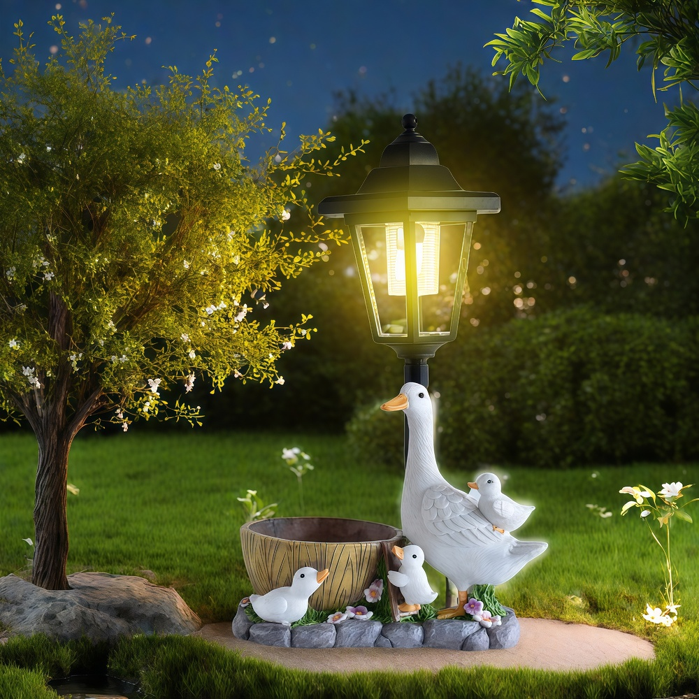 Resin Art Supplies - Solar Duck Night Light Garden Courtyard