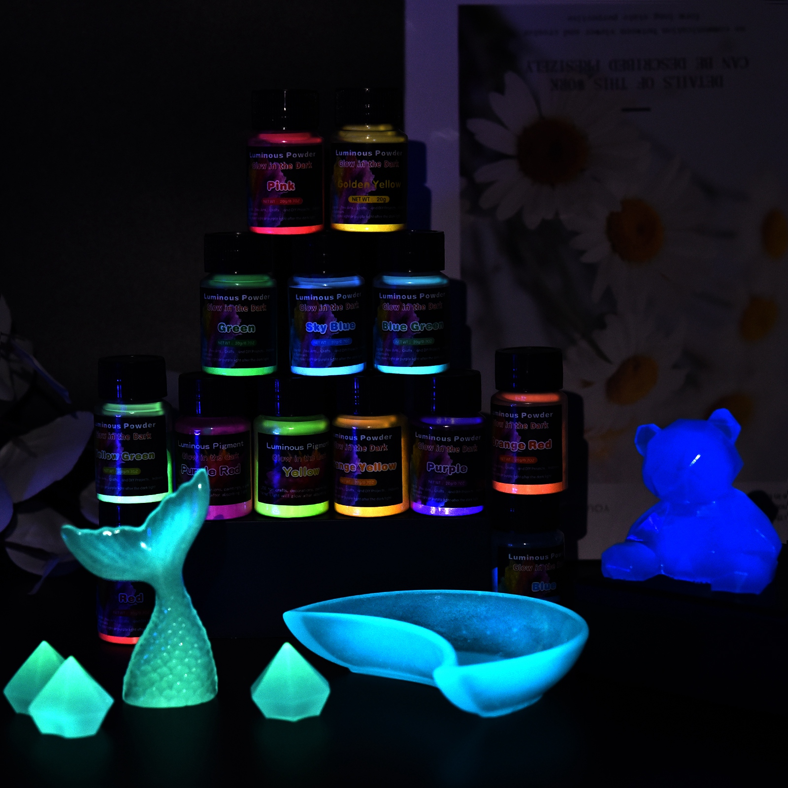 Resin Art Pro - 20g Luminous Glitter Powder Phosphor Pigment
