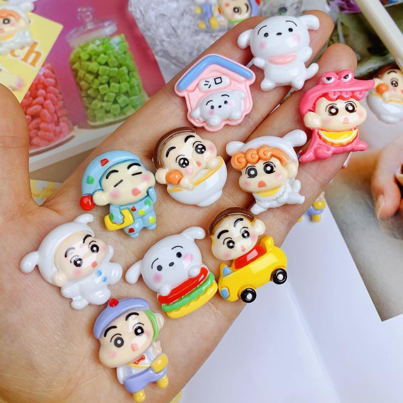 Resin Art Phone Case - 10Pcs/set Crayon Shin-chan Cross Dressing Series