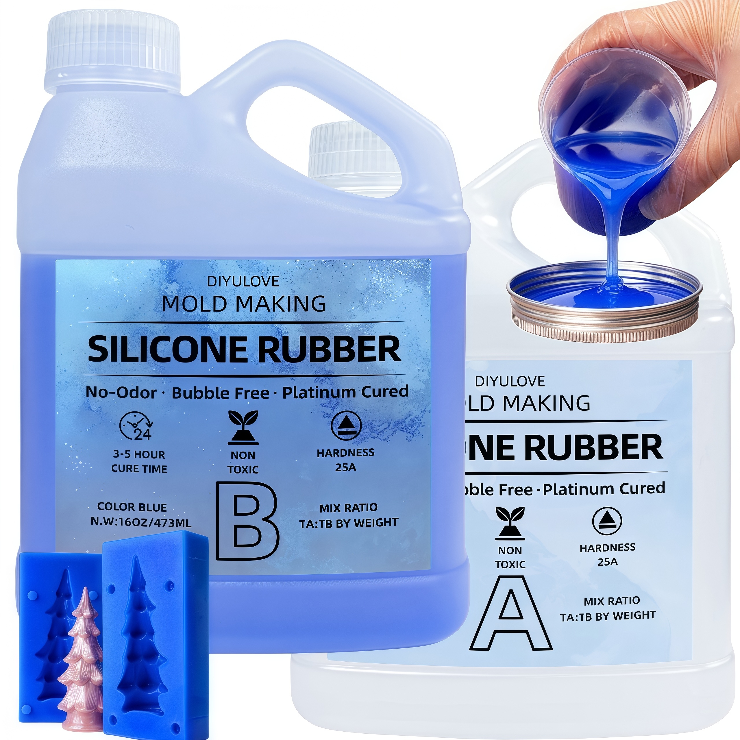 Resin Art Pro - 32oz High-Performance Silicone Rubber Non-Toxic for