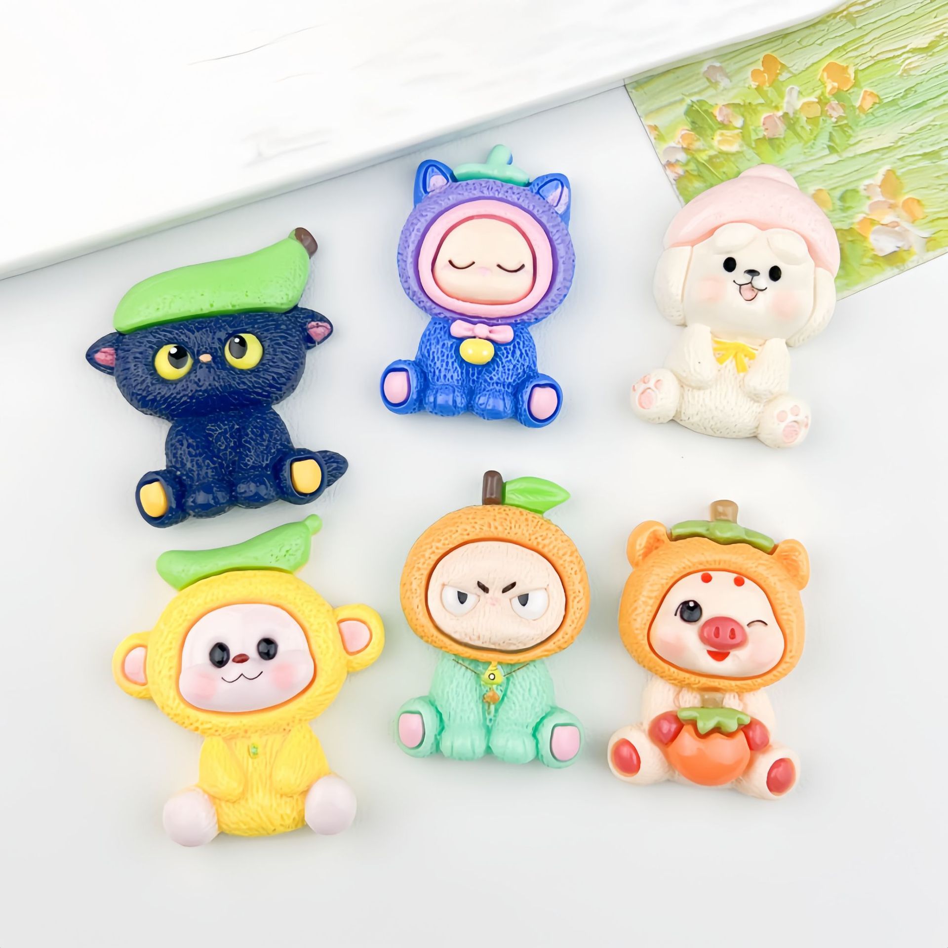 2pcs Cartoon big card sitting  – обзор и цена Resin Art Phone Case