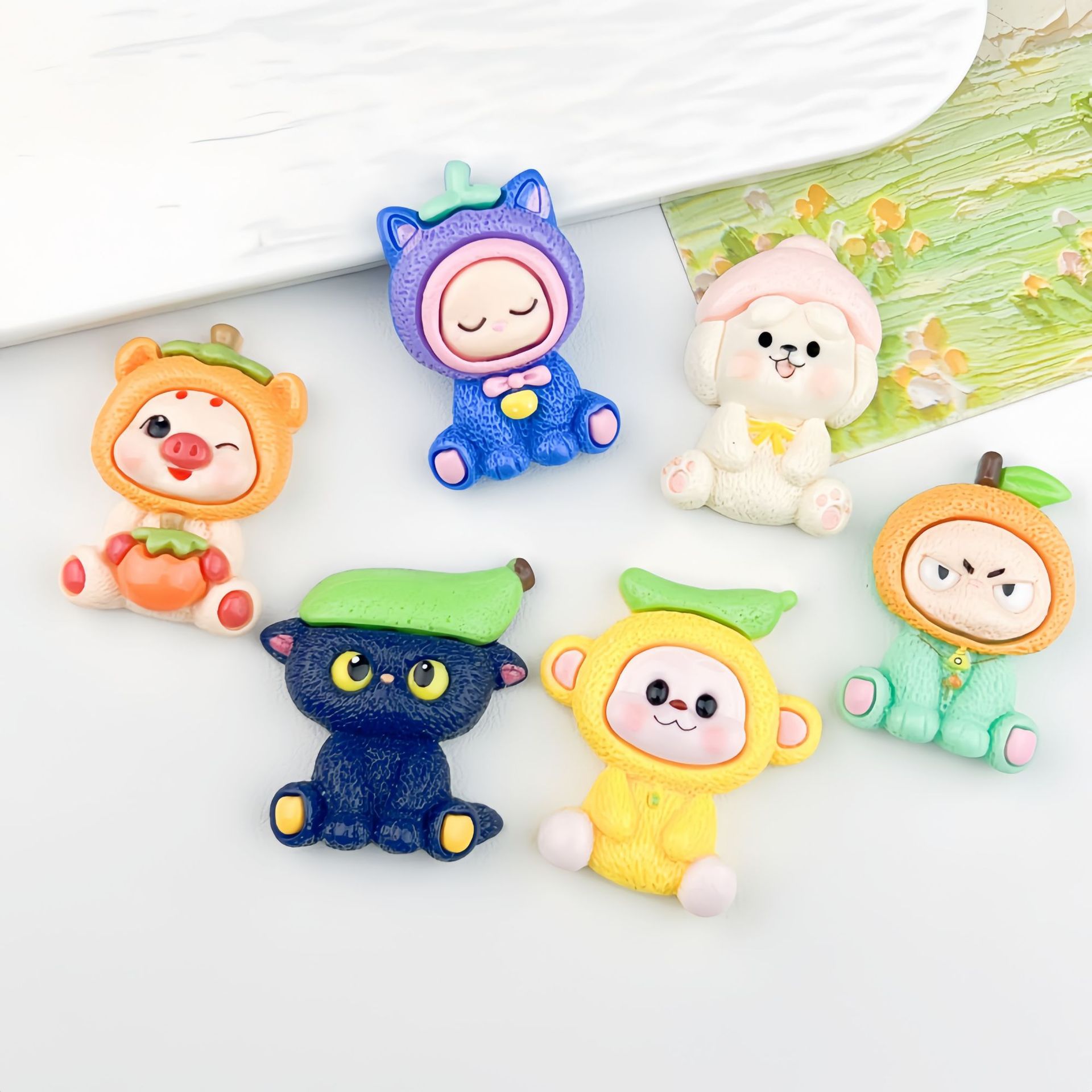2pcs Cartoon big card sitting  – обзор и цена Resin Art Phone Case