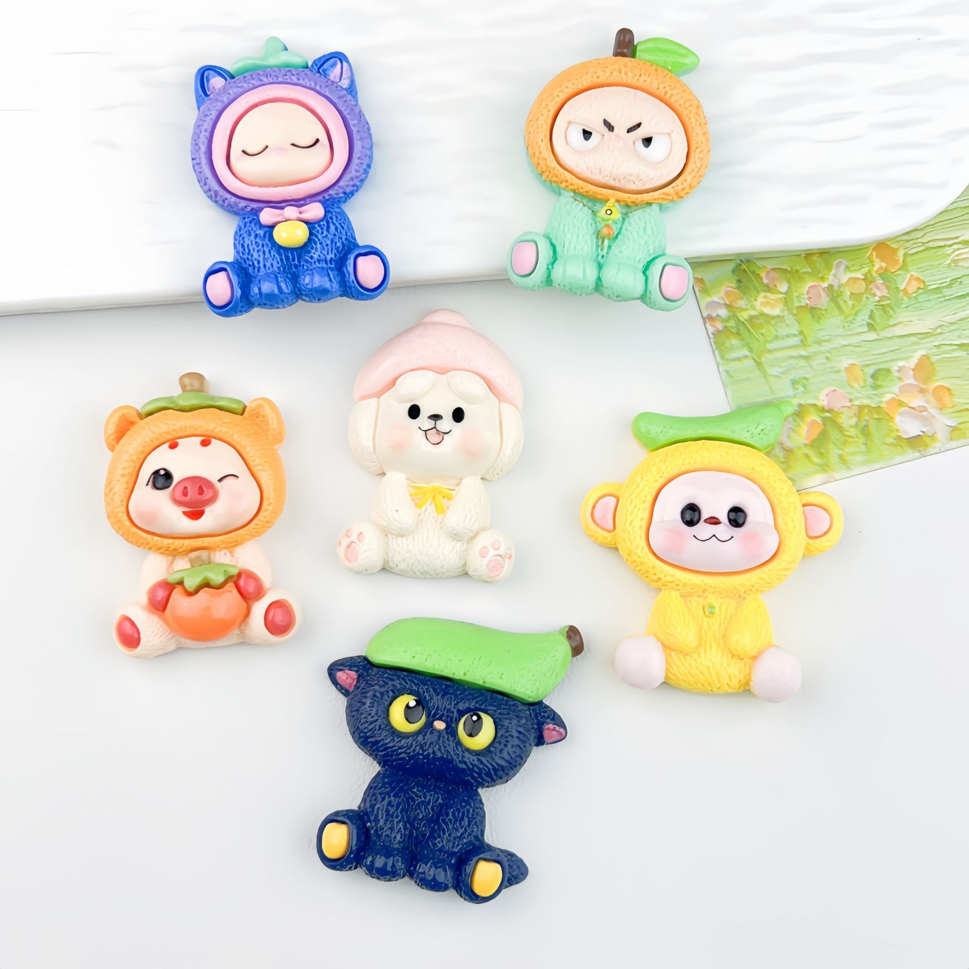 2pcs Cartoon big card sitting  – обзор и цена Resin Art Phone Case