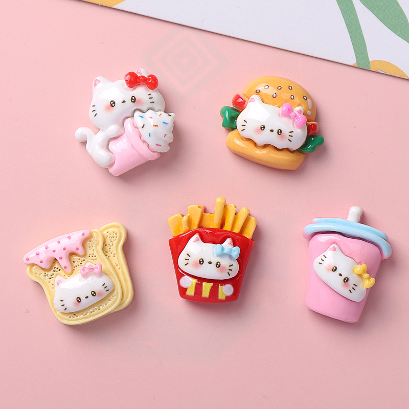 10/100PCS Cartoon glossy food, – обзор и цена Resin Art Phone Case