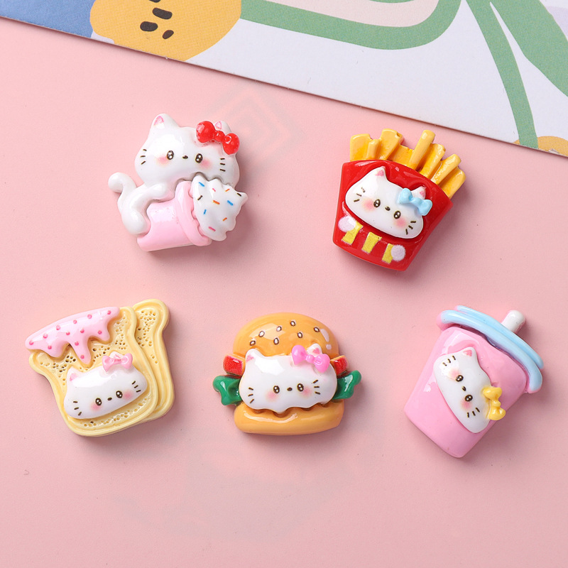 10/100PCS Cartoon glossy food, – обзор и цена Resin Art Phone Case