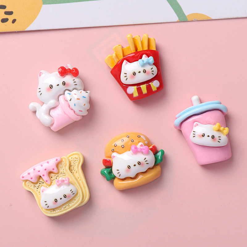 10/100PCS Cartoon glossy food, – обзор и цена Resin Art Phone Case