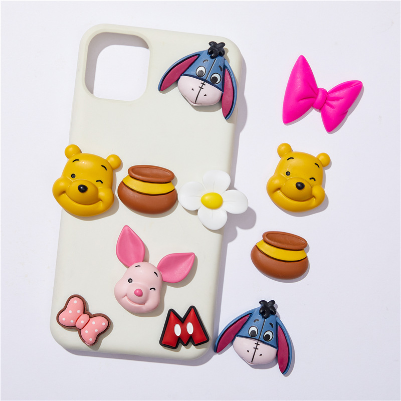 2pcs Big Disney Piglet Eeyore  – обзор и цена Resin Art Phone Case