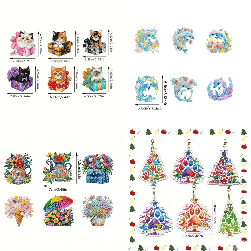 6-piece DIY Diamond Keychain - – обзор и цена Resin Art Supplies