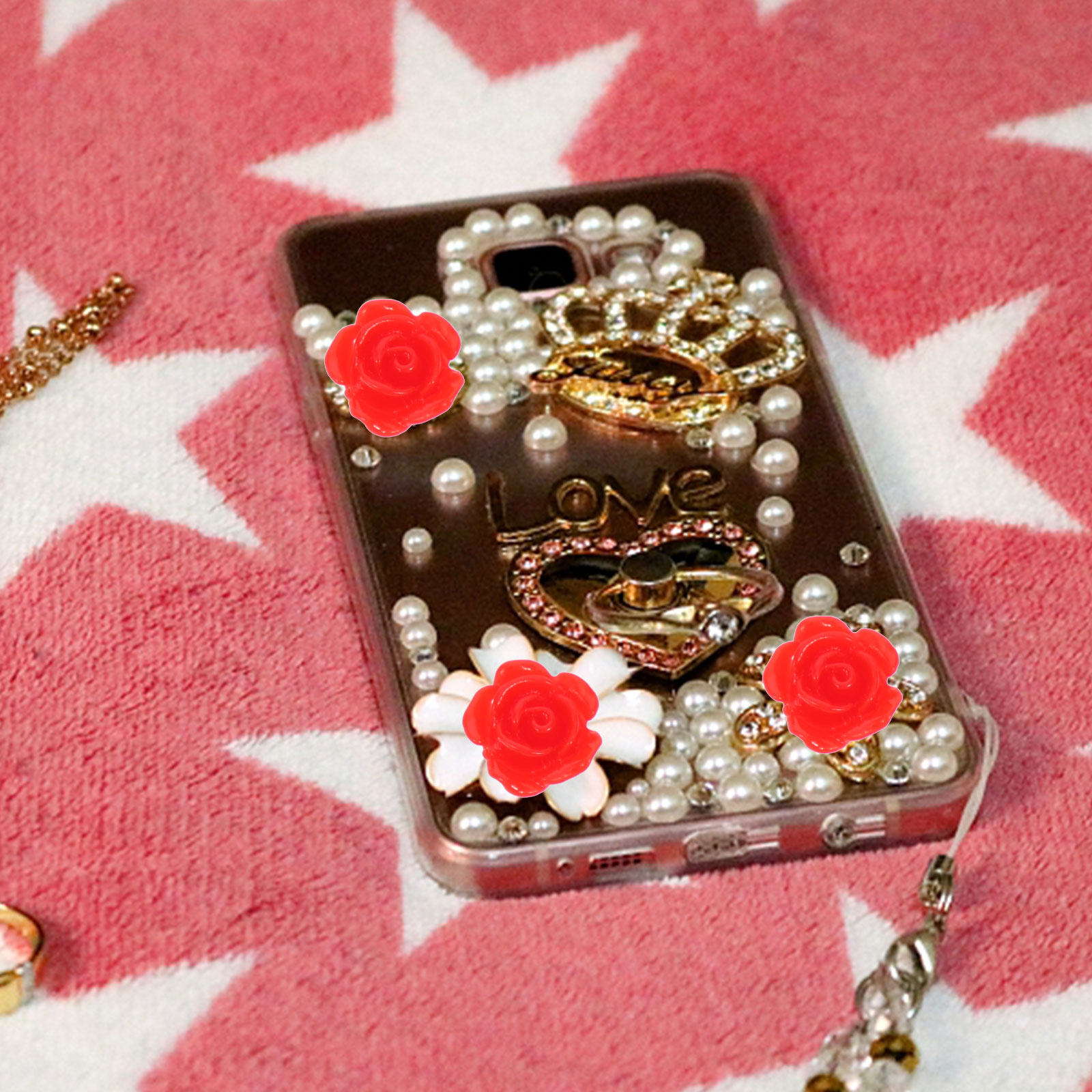 50Pcs Rose Flower Resin Decors – обзор и цена Resin Art Phone Case