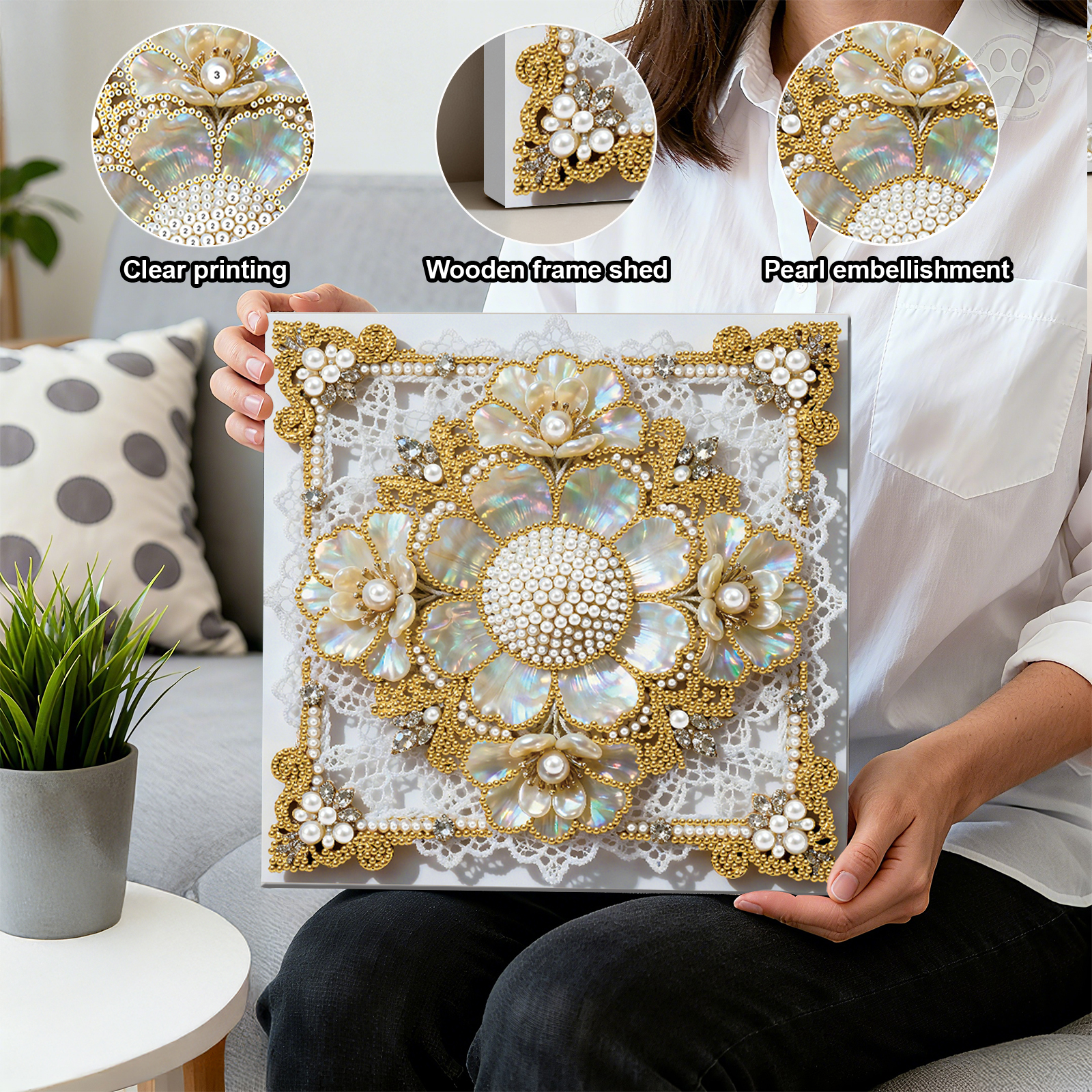 DIY Pearl Painting Kit for Hom – обзор и цена Resin Art Frame