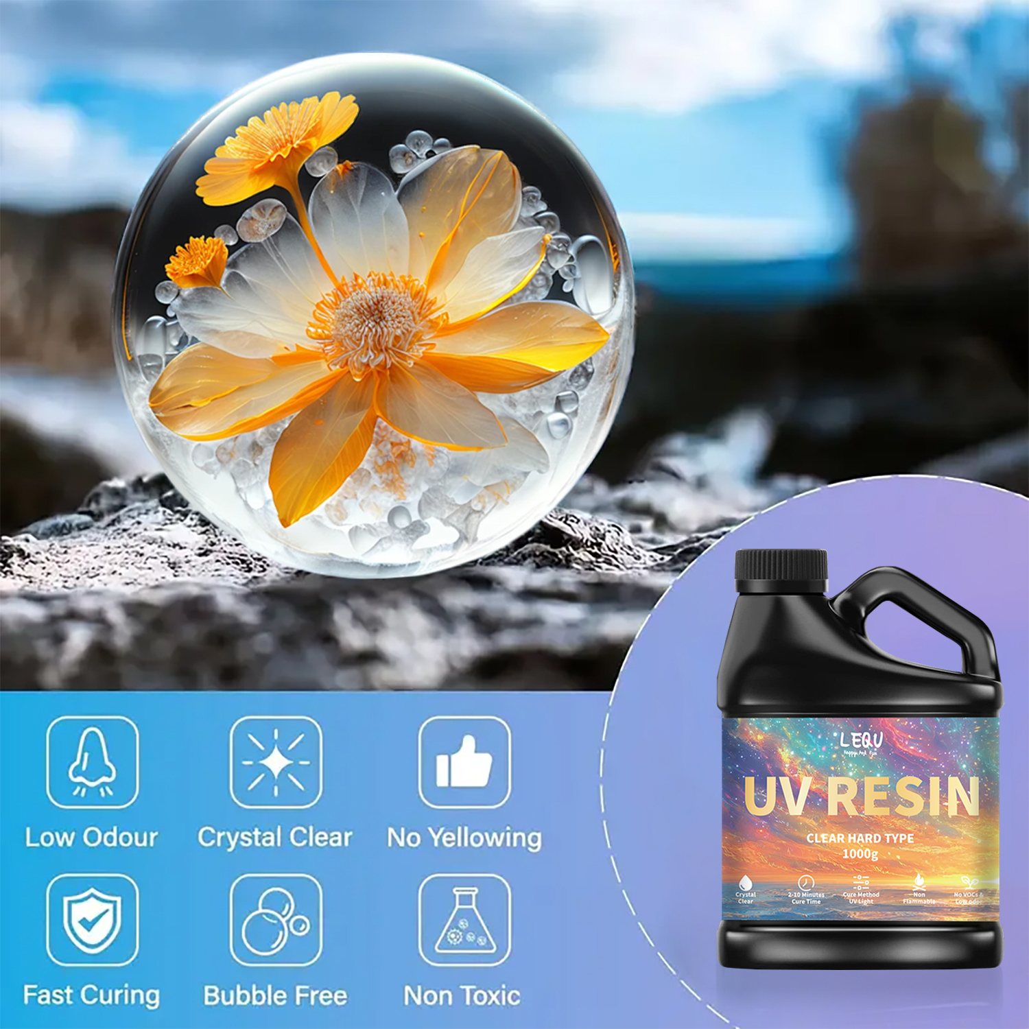 100/200/500/1000g UV Epoxy Res – обзор и цена Resin Art Supplies